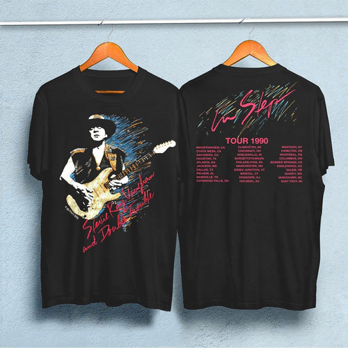 1990 Stevie Ray Vaughan In Step Tour T-Shirt Band Shirt