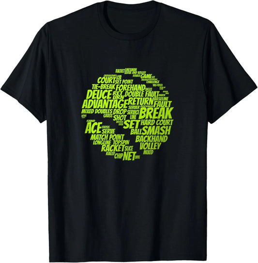 Tennis Terms Tennis Player Playing Tennis Ball T-Shirt