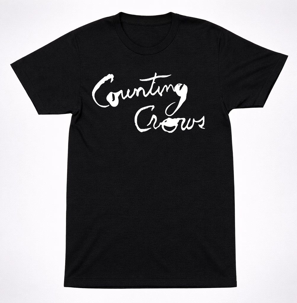 Counting Crows Handwritten Logo T-Shirt 90s Alternative Rock Band Classic Tee