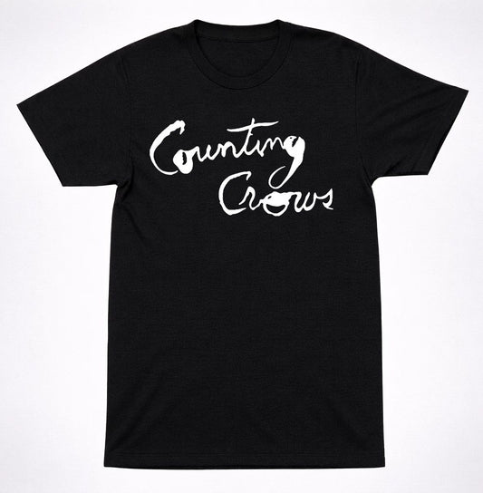 Counting Crows Handwritten Logo T-Shirt 90s Alternative Rock Band Classic Tee