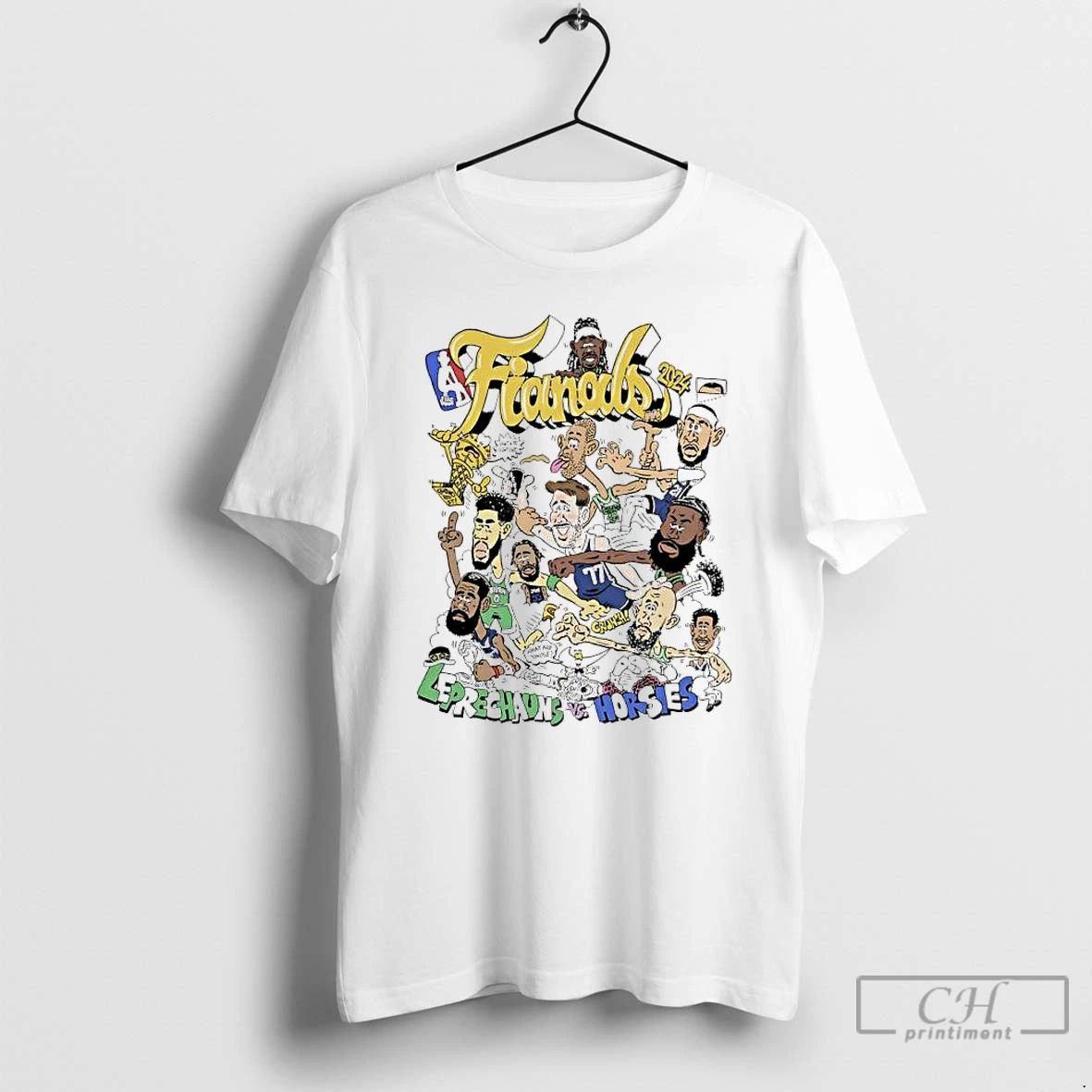 Premium Celtics Vs Mavericks 2024 Nba Finals Player Caricature T Shirts