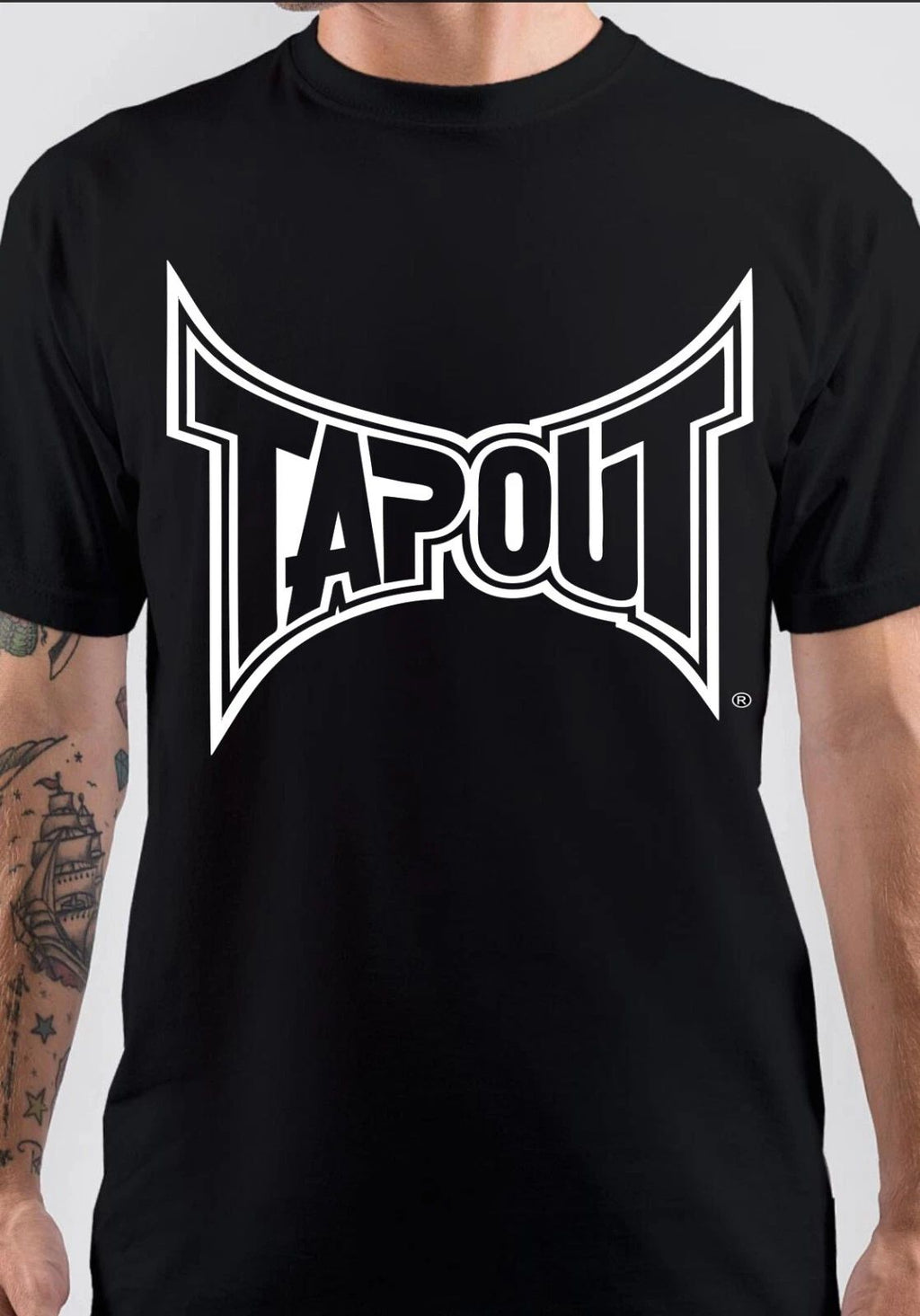 TAPOUT Men's Black Keith Jardine Tee RRP £14.99