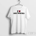 Classic I Love Drummers Heart T Shirts