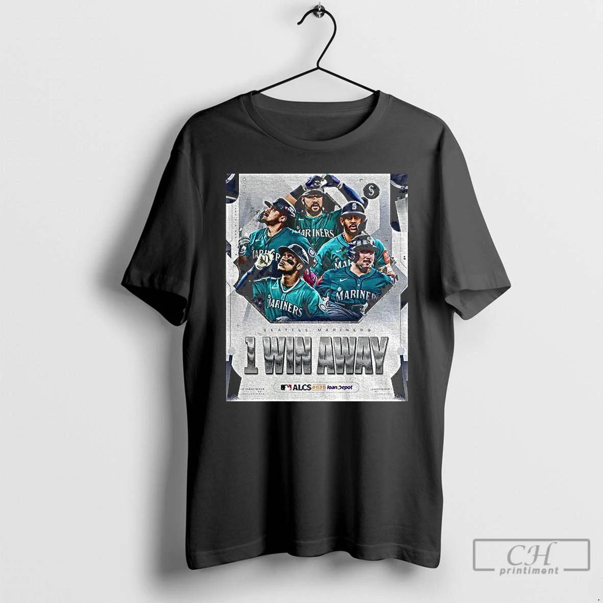 Classic Seattle Mariners American League Championship Series Alcs Mlb Baseball 1 Win Away T Shirts