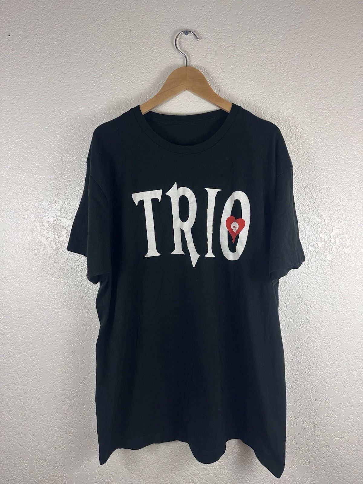 Trio Graphic T-Shirt Black – Gothic Logo Design – Short Sleeve Tee