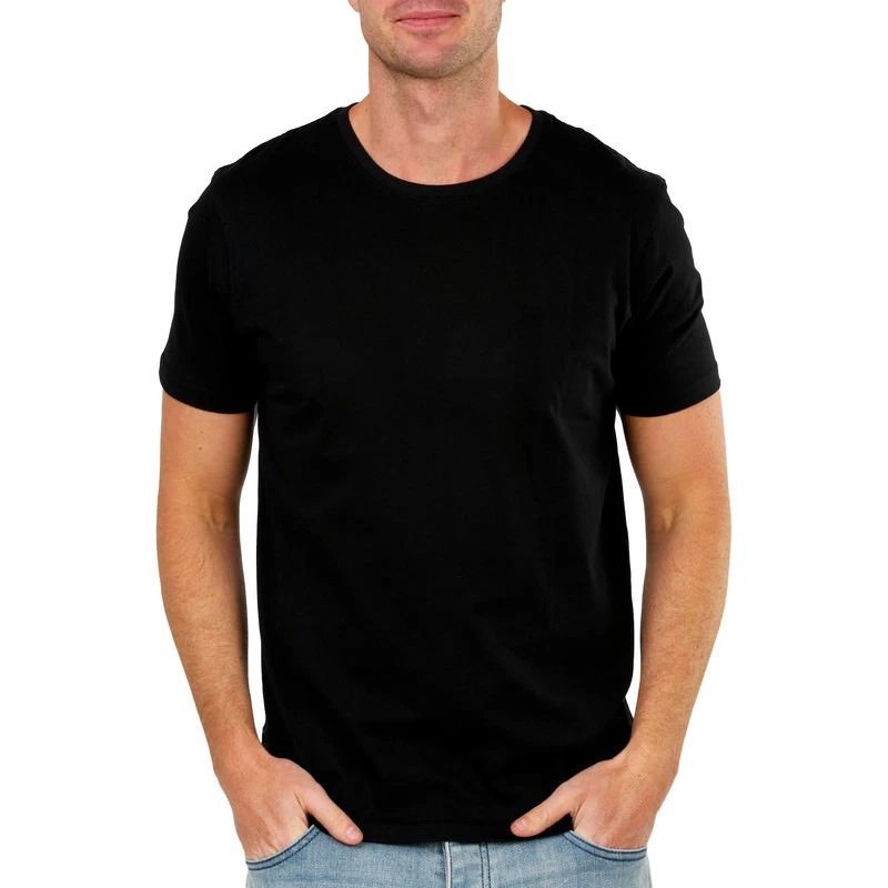 New quality Men's T-Shirt Soft Cotton Tee, Color Black, Size XL