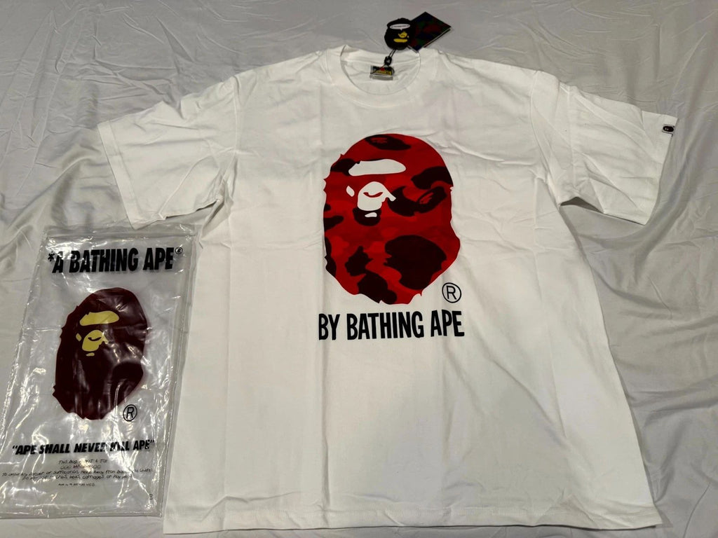 A Bathing Ape BAPE Color Camo T-Shirt Mens XL White Red Graphic Everyday Wear