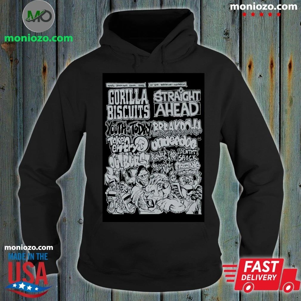 Original April 25-26, 2026 Monarch Gorilla Biscuits Straight Ahead Poster T-Shirt