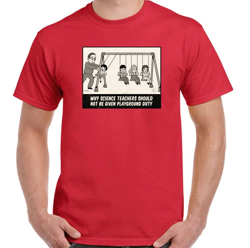 TEACHER T-SHIRT, Science Teaching Mens Funny English Maths Teach Geek Gift Day