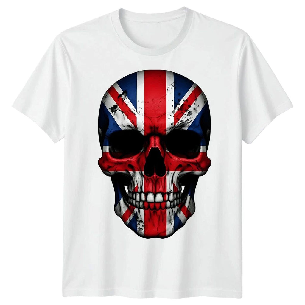 British Flag Skull England UK Union Jack London Football Cool Gift Tee T Shirt