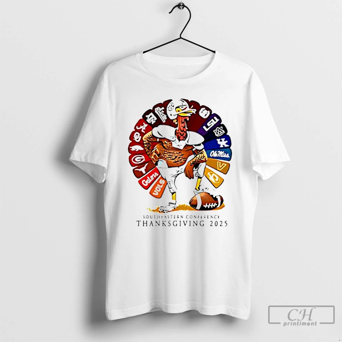 Premium Southeastern Conference Thanksgiving 2025 Turkey Sport Teams T Shirts