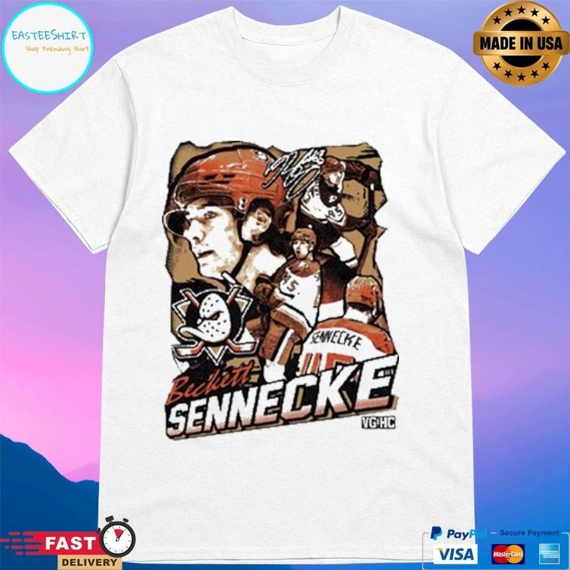 Anaheim Ducks Beckett Sennecke The Kid Collage T-shirt