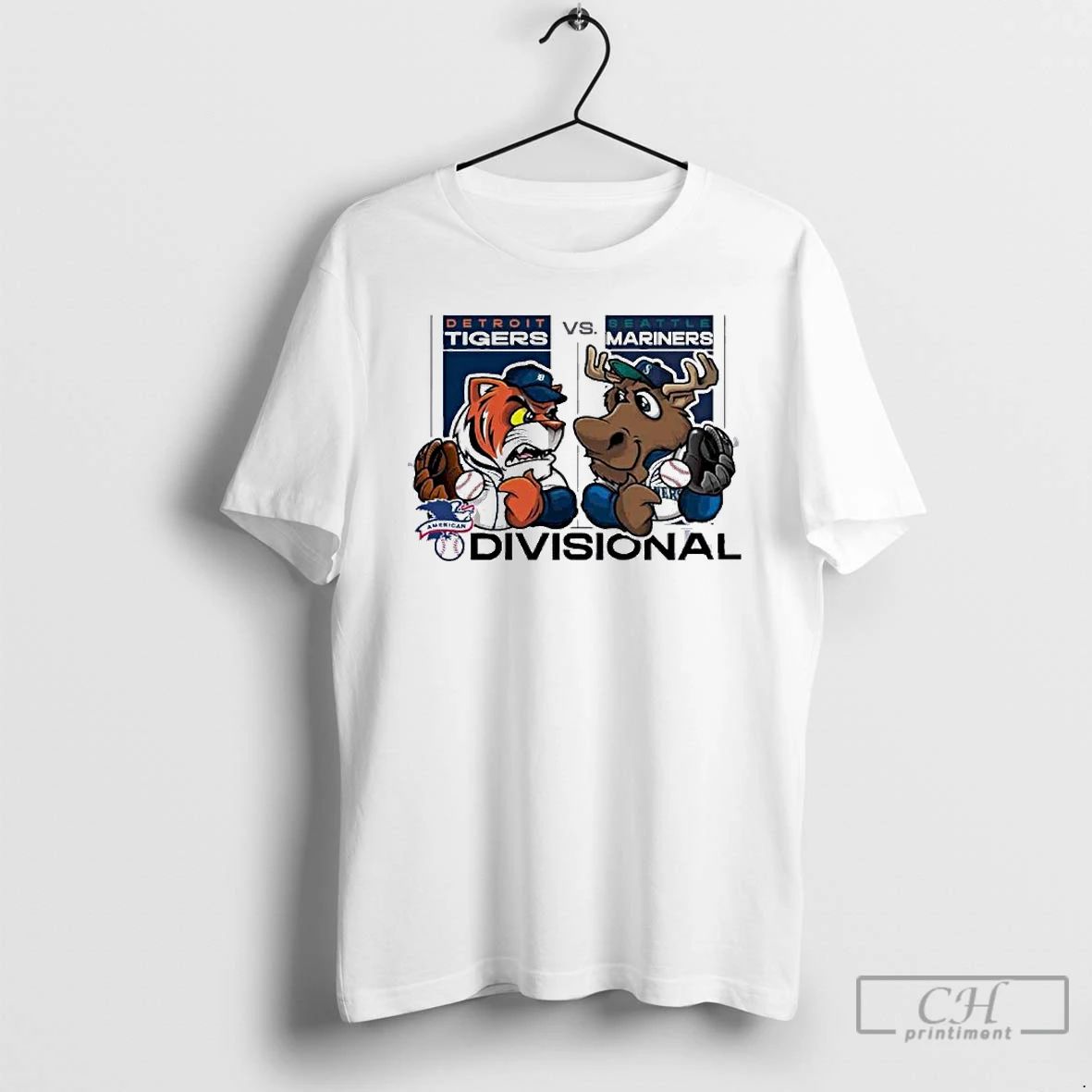 Premium Mascot Tigers Vs Mariners 2025 Alds Matchup T Shirts