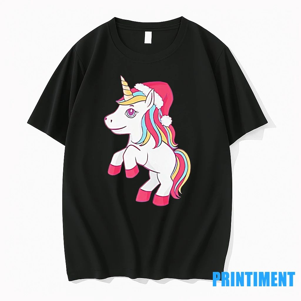 Unicorn Santa Hat Christmas Joy Tshirts Sweater