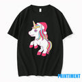 Unicorn Santa Hat Christmas Joy Tshirts Sweater