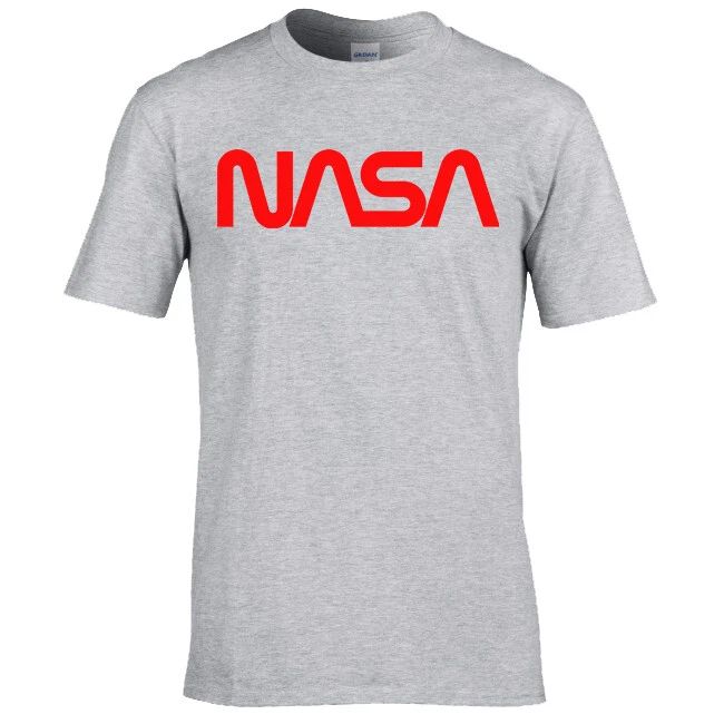 NASA Red Logo  National Aeronautics & Space Administration Unisex Grey Tshirt