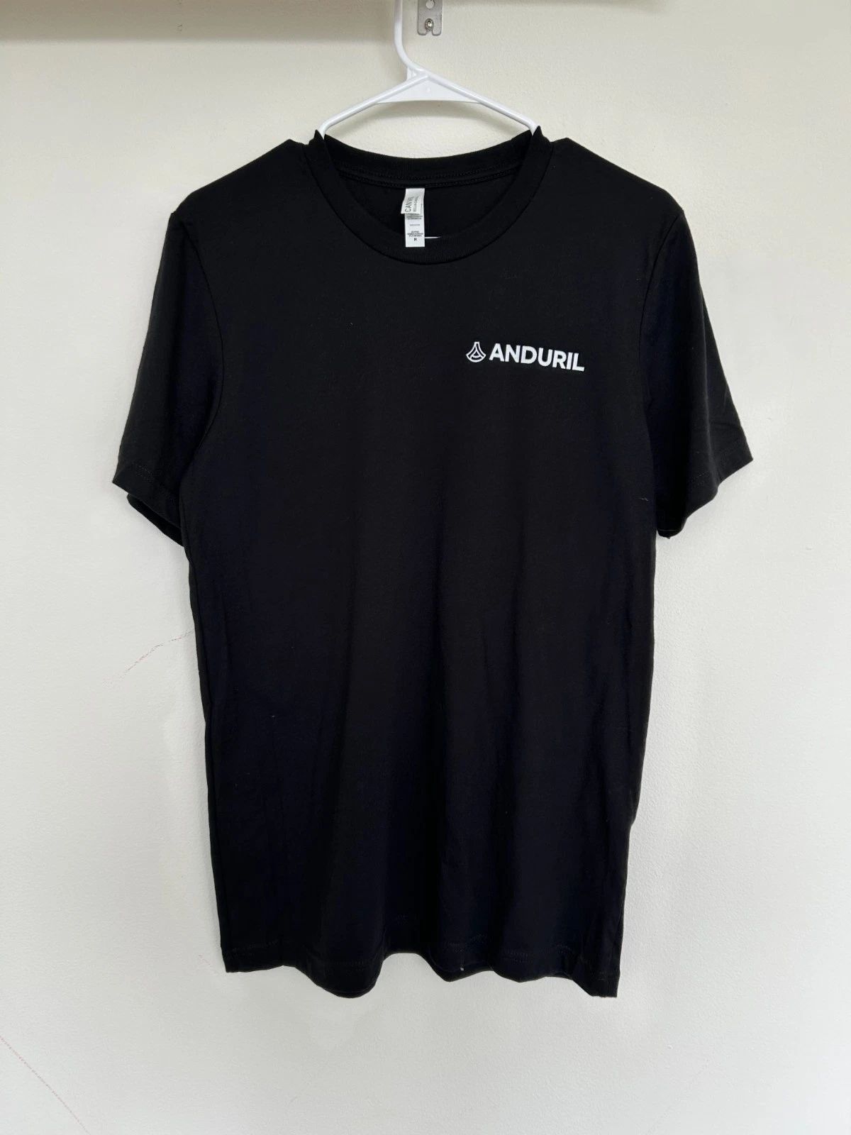 Anduril Black Logo Cotton Men's Jersey T-Shirt Crew Neck Medium