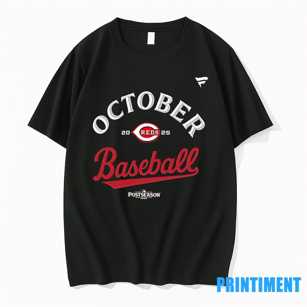 October Baseball Cincinnati Reds 2025 Mlb Postseason Tshirts Sweater