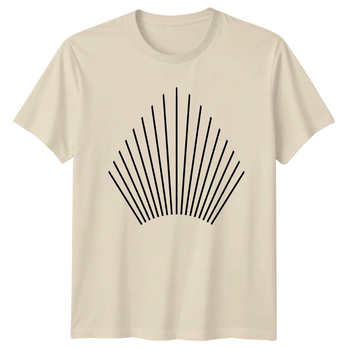 Modern Geometric Sunburst Pattern T-Shirt Minimalist Design Art Fashion