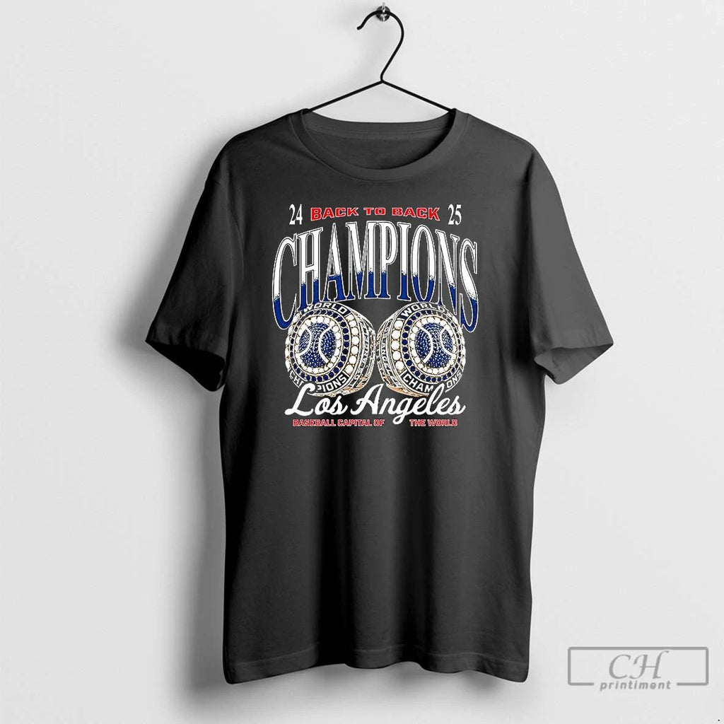 Classic Los Angeles Dodgers Back To Back 2025 Champions Baseball Capital Of The World