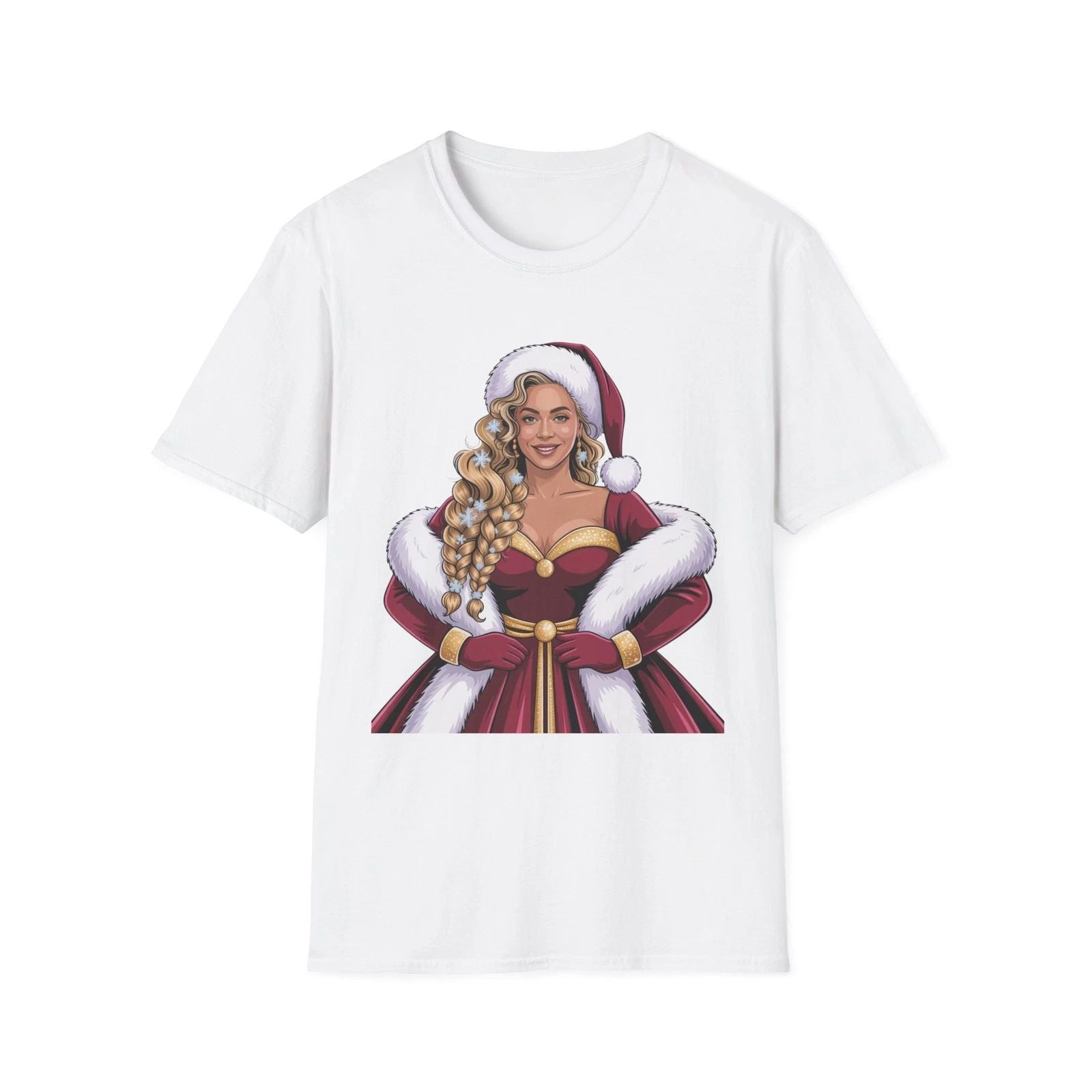 Beyonce Inspired Unisex Softstyle T-Shirt, Holiday Tee, Festive Shirt