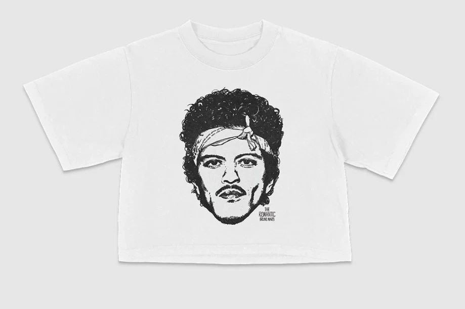 Bruno Mar The Romantic Tour 2026 Cropped Tee