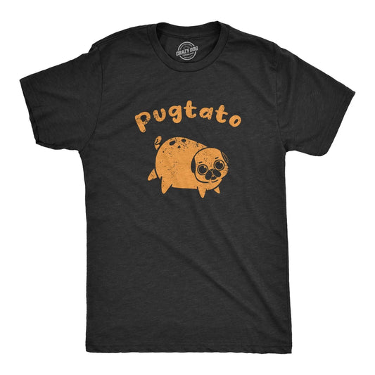 Mens Pugtato T Shirt Funny Cute Adorable Pug Potato Puppy Tee for Guys