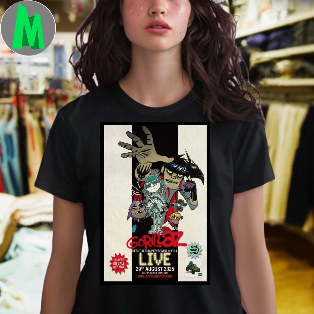 London, UK 2025 Gorillaz Poster Shirt