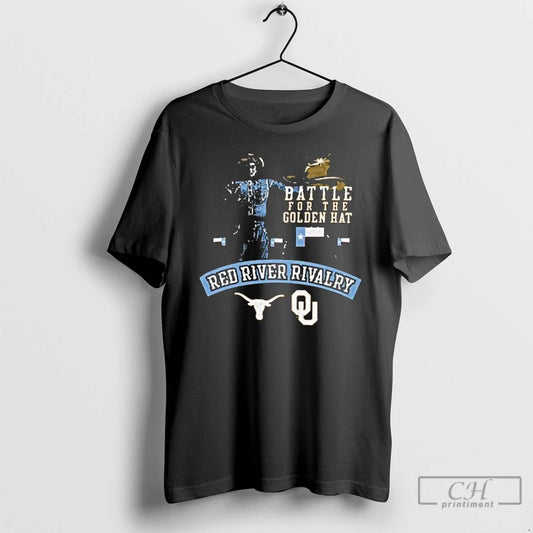 Premium Texas Longhorns Oklahoma Sooners Battle For The Golden Hat Red River Rivalry T Shirts