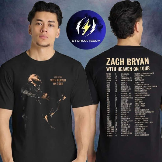 Zach Zach Bry*An Merch With Heaven On Tour 2026 Photo Guitar Tour Dates T-Shirt