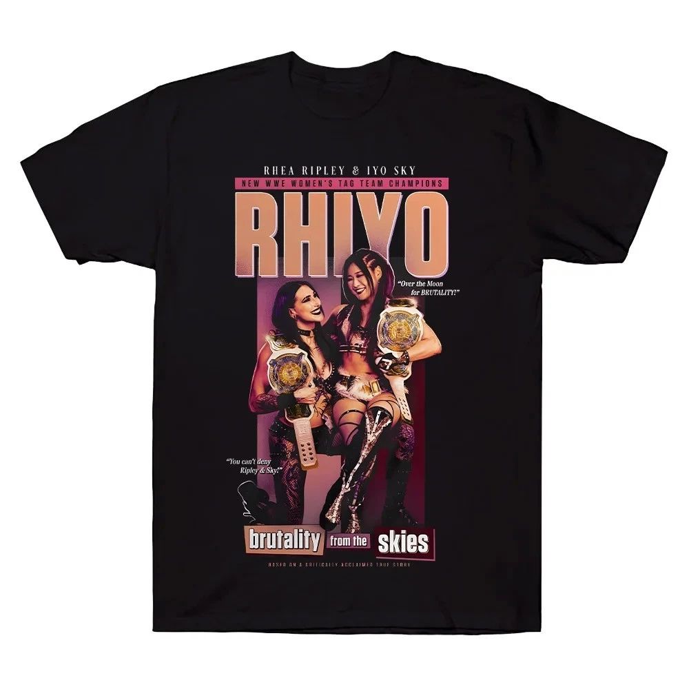 Rhea Ripley T-Shirt Cotton Graphic Print Rhiyo Iyo Sky Tag Team T-Shirt Unisex
