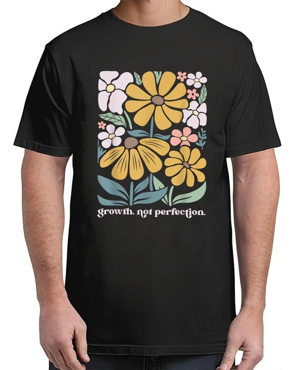 Boho Floral Growth Not Perfection Special Education For Adult S-4XL T-Shirt