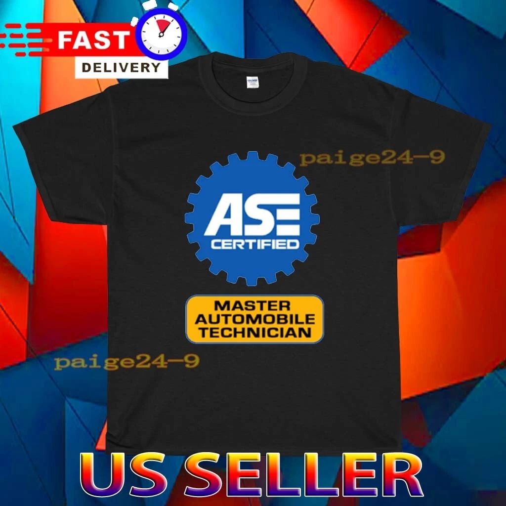 NEW SHIRT ASE CERTIFIED LOGO T-SHIRT FUNNY AMERICAN USA UNISEX TEE SIZE S-5XL