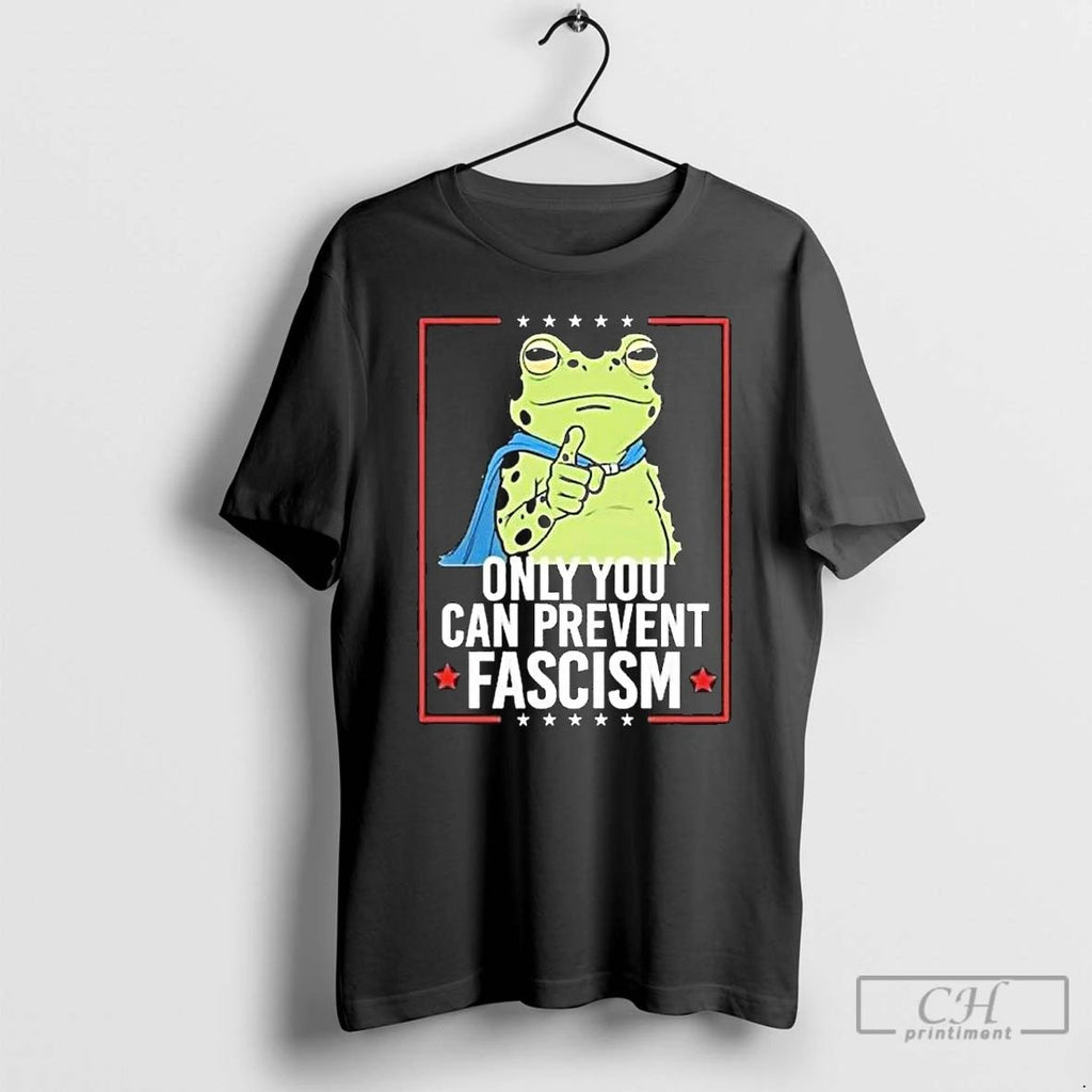 Classic Only You Can Prevent Fascism Portland Frog Protest Anti Ice Anti Fascism Long Sleve