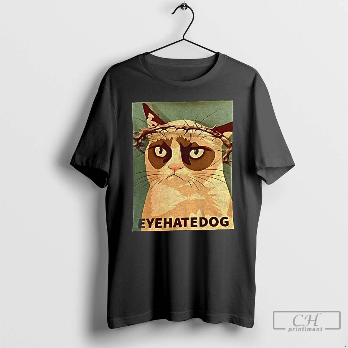 Classic Grumpy Cat Meme Eyehatedog Vintage T Shirts