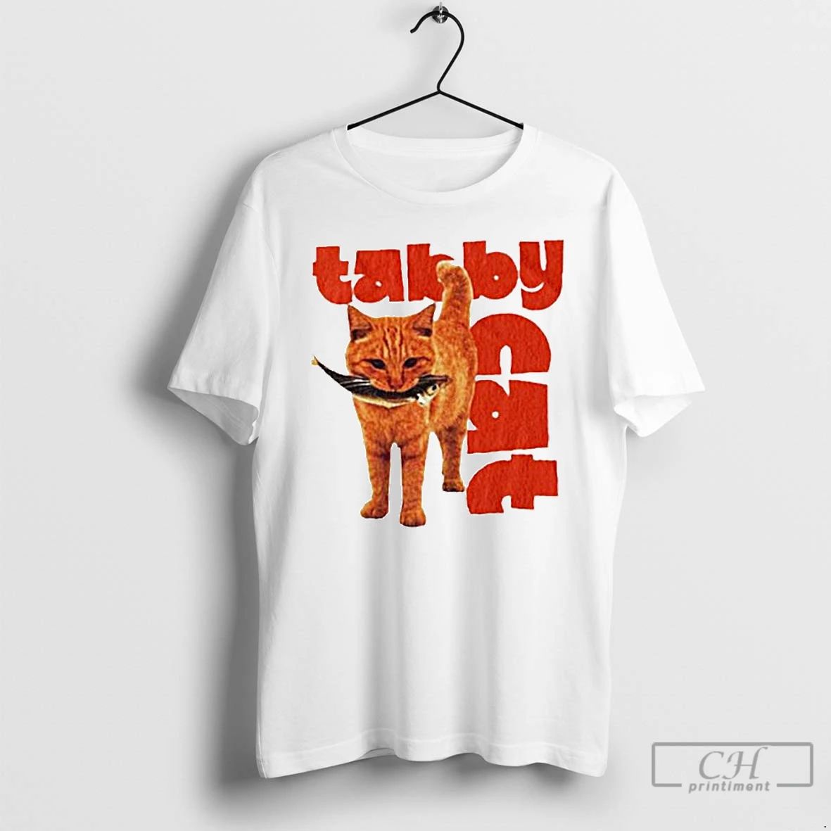 Classic Tabby Cat With Fish Ornaments T Shirts