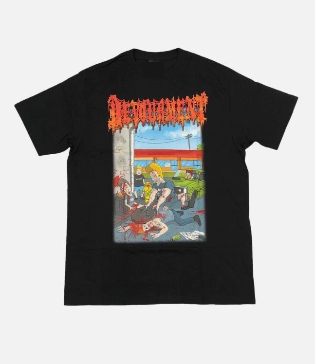 DEVOURMENT Beavis and Butthead Black T-Shirt Classic Unisex For Fan S-5XL