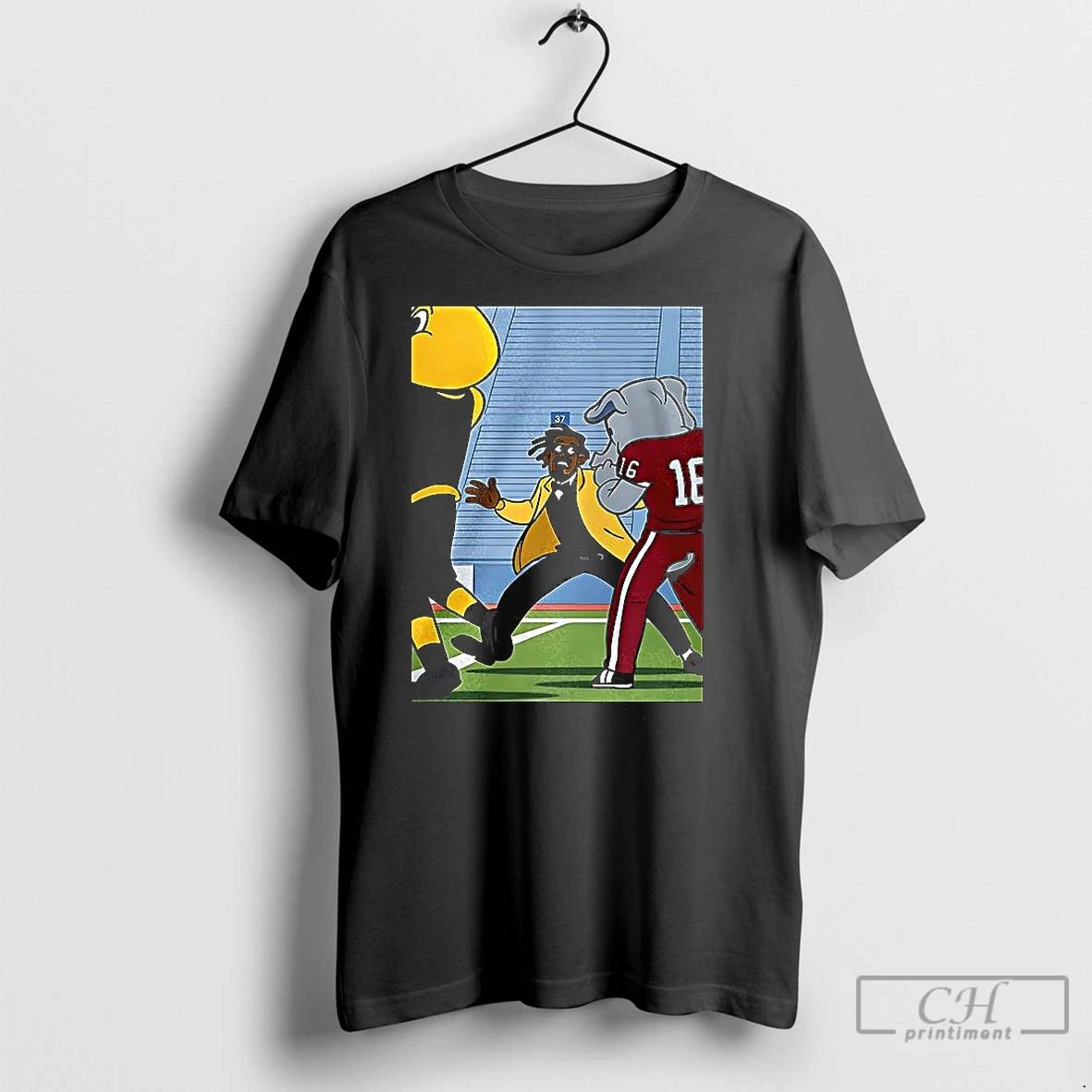 Classic Cam Newton Slap Alabama Crimson Mascot Cartoon
