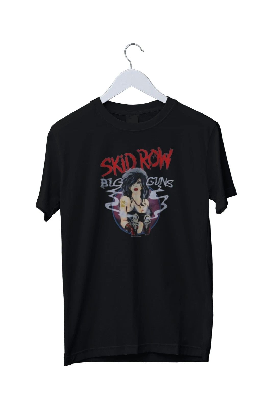 Vintage Skid Row Big Guns Graphic Print Unisex T-Shirt Mens S M L XL 2 3 4 XL
