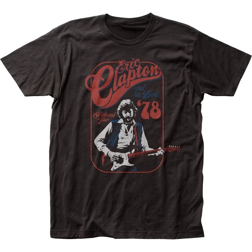 Eric Clapton Slowhand Tour Mens T Shirt Music Classic Rock Band Tee New Black
