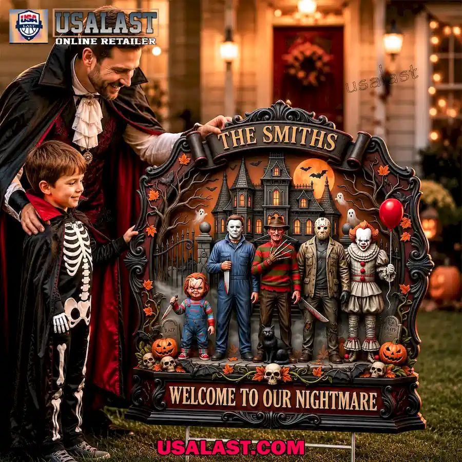 Horror Characters Spooky Season Halloween Custom Yard Sign