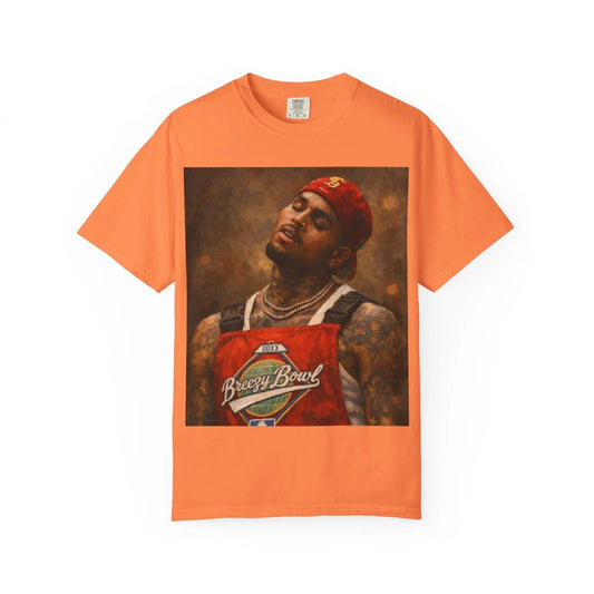 Portrait of Man Wearing Red Cap T-Shirt | Vintage Painting Graphic