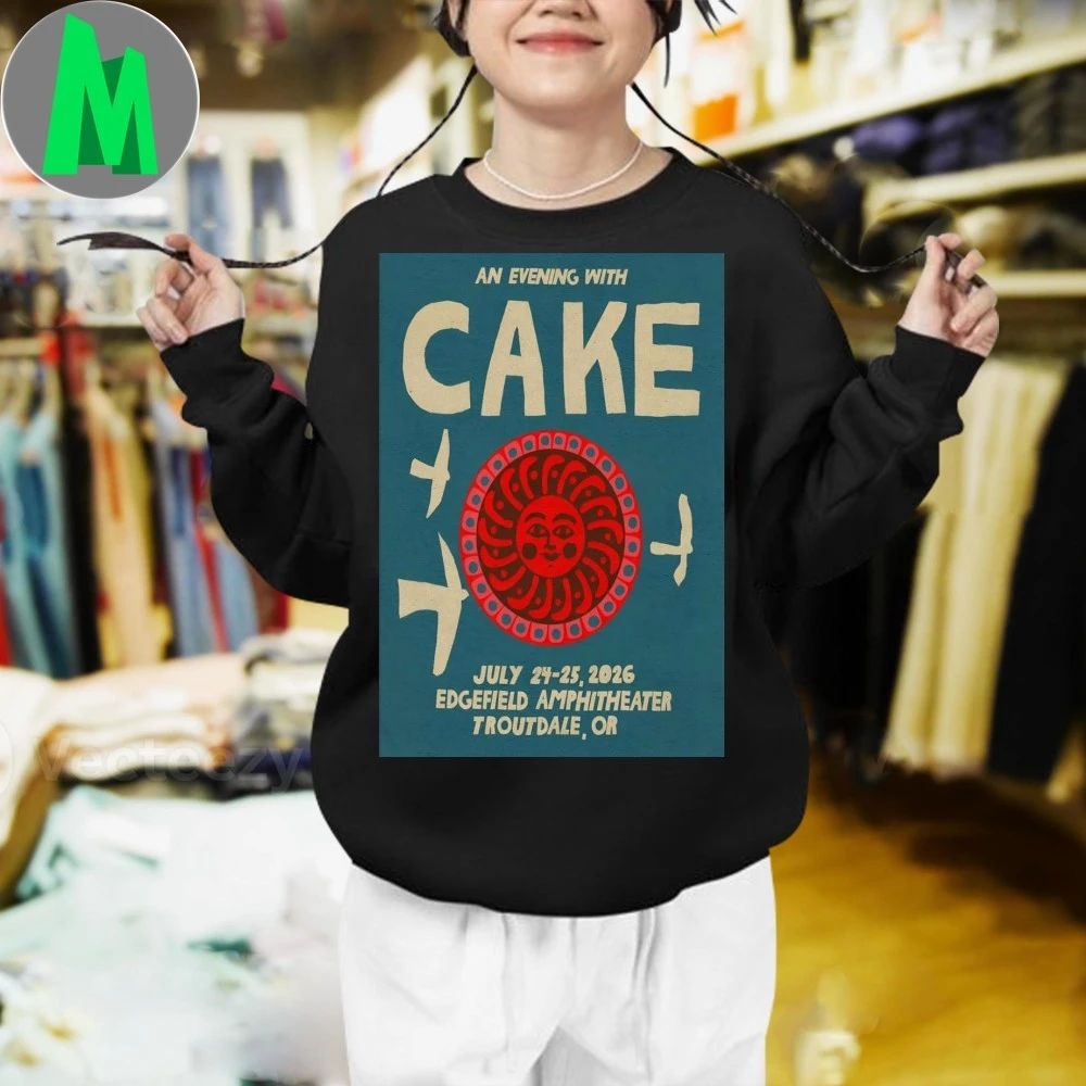Cake Edgefield Amphitheater In Troutdale OR Jul 24-25 2026 Poster Shirt