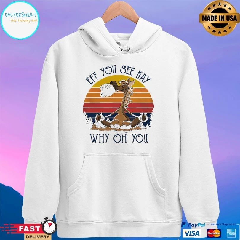 Horse Yoga Eff You See Kay Why Oh You Retro T-shirt