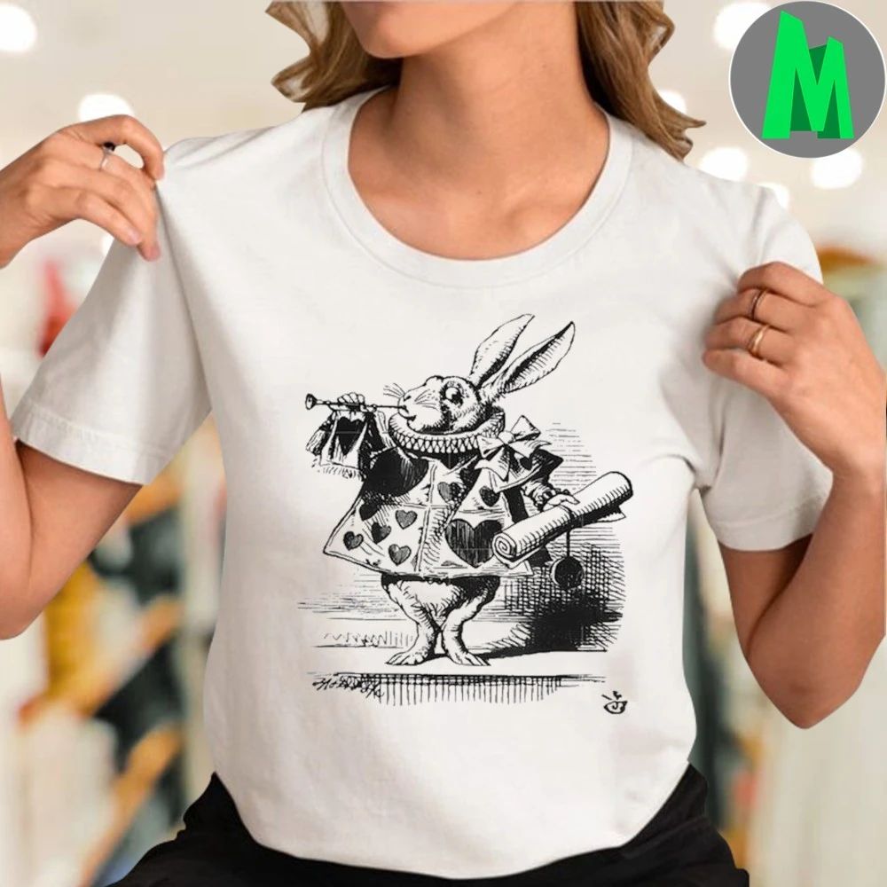 Alice in Wonderland Retro White Rabbit Costume Small Shirt