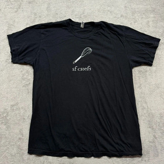 SF Chefs T Shirt Mens Black Extra Large Custom Graphics XL Causal Kitchen