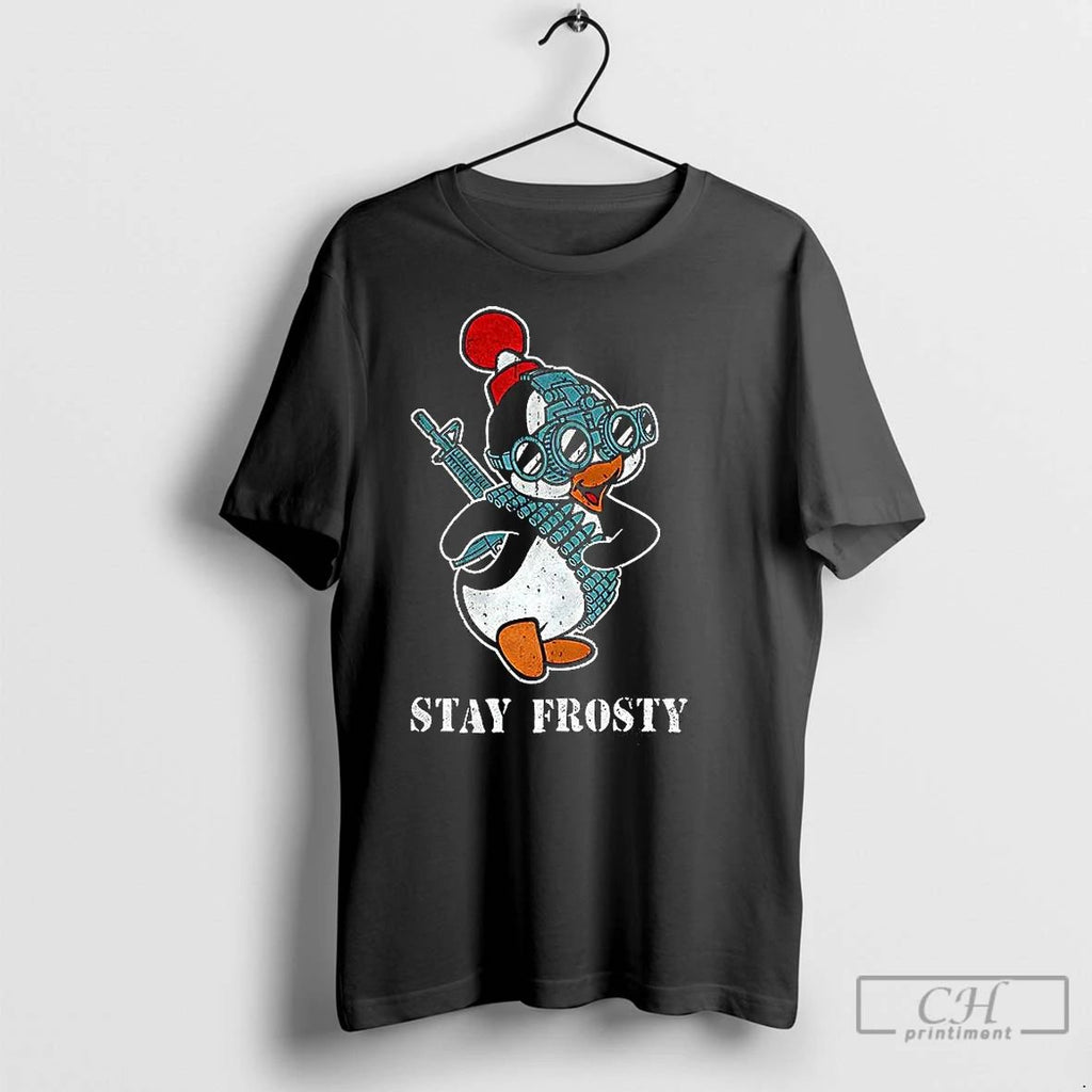 Premium Tactical Penguin Stay Frosty Funny
