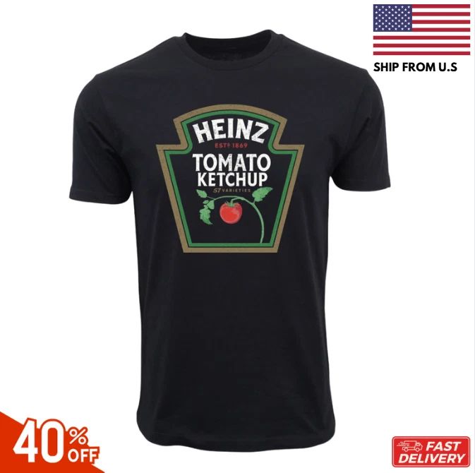 HEINZ TOMATO KETCHUP T SHIRT Pop Art Food Shirt, Funny Food Lover T-Shirt reprin