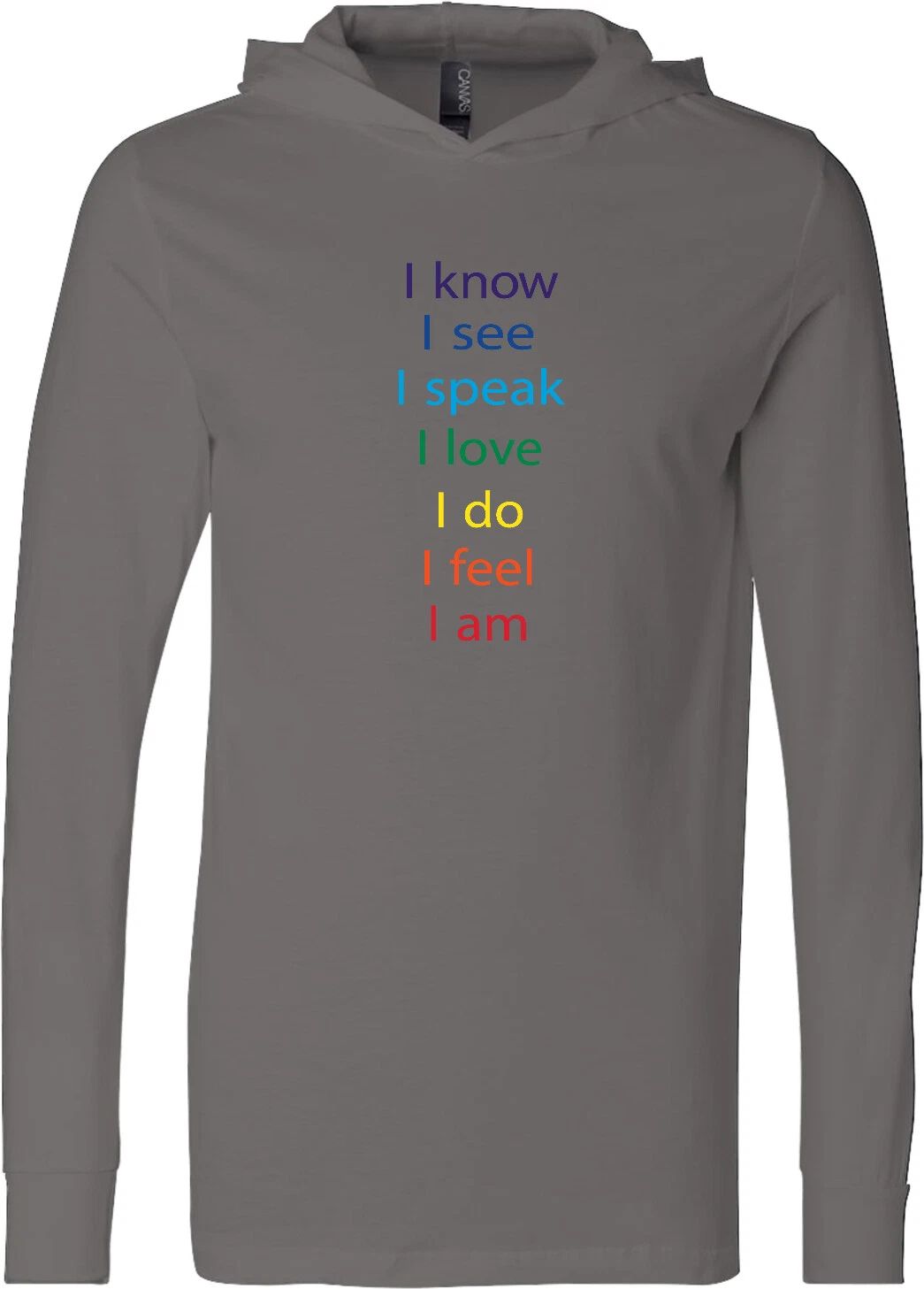 Yoga T-shirt Chakra Words Lightweight Hoodie