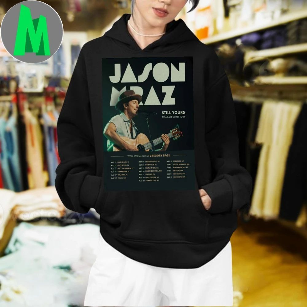 Original Jason Mraz East Coast Tour 2026 Poster Shirt